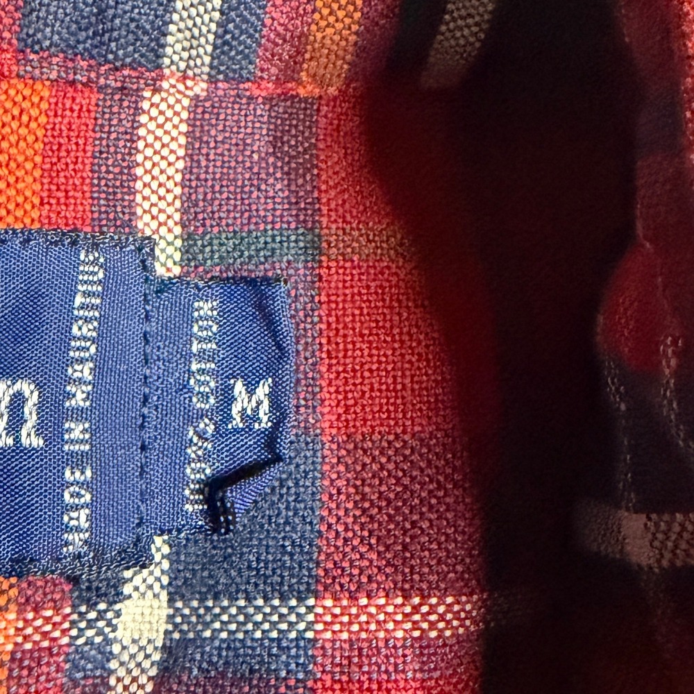 Ralph Lauren The Big Shirt Mens Medium Red Plaid Button Down Long Sleeve Cotton - Picture 5 of 6